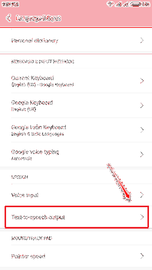 How To Change The Speech Rate Of Android Text to speech input