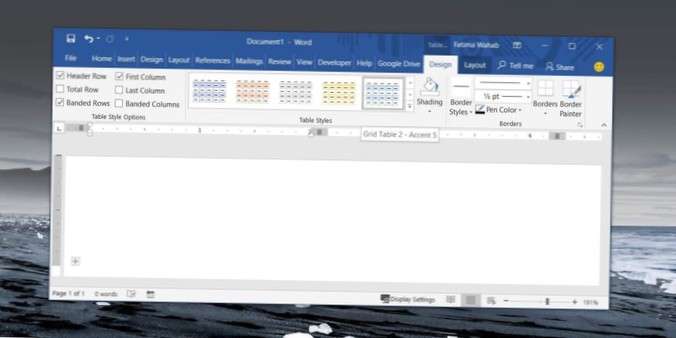 How To Change The Style For All Tables In Microsoft Word