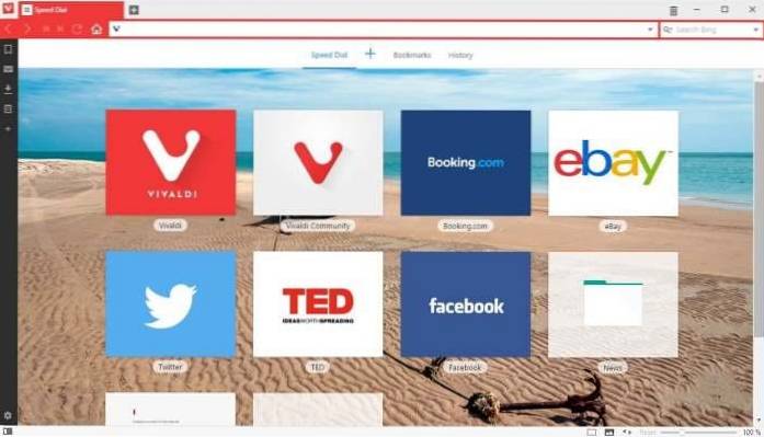 Jak změnit novou kartu Vivaldi nebo pozadí úvodní stránky