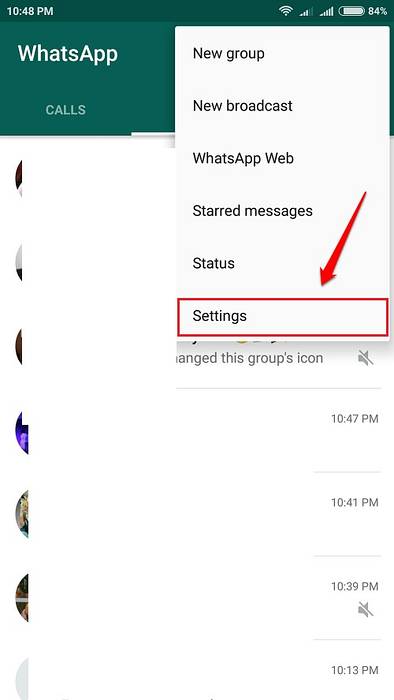 Hvordan endre WhatsApp standard språk