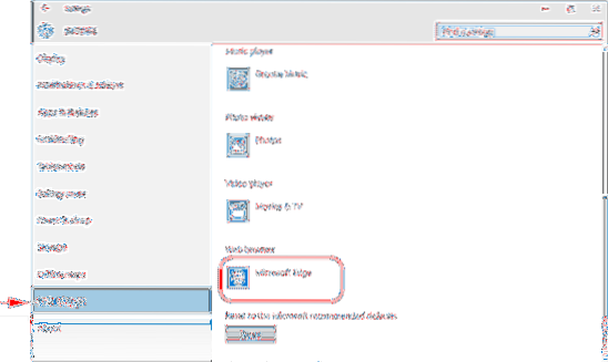 Hvordan endre Windows 10 standard nettleser til Mozilla eller Chrome