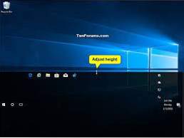 Cum să schimbați dimensiunea barei de activități Windows 10
