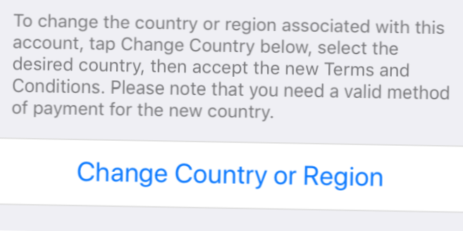 Jak změnit zemi Apple ID bez zadání platební metody