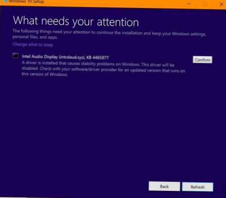 Controleren of Intel-beeldschermstuurprogramma's de update van Windows 10 1809 blokkeren