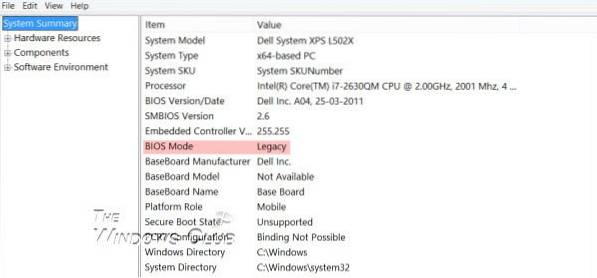 Comment vérifier si votre PC prend en charge UEFI / EFI