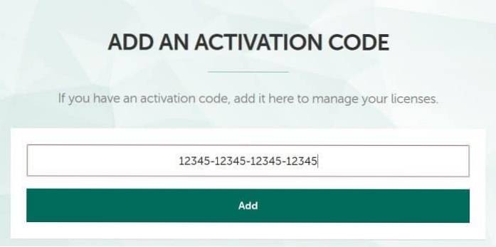 De geldigheid van de Kaspersky-activeringscode controleren