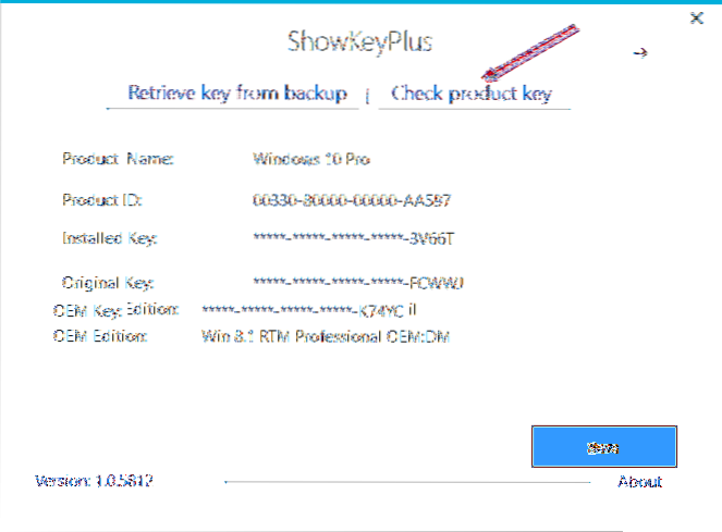 How To Check Product Key Version