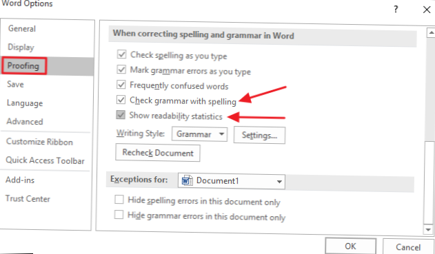 How To Check The Readability Of Document In MS Word