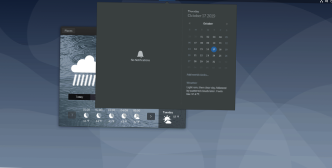 Hvordan sjekke været i Gnome Shell