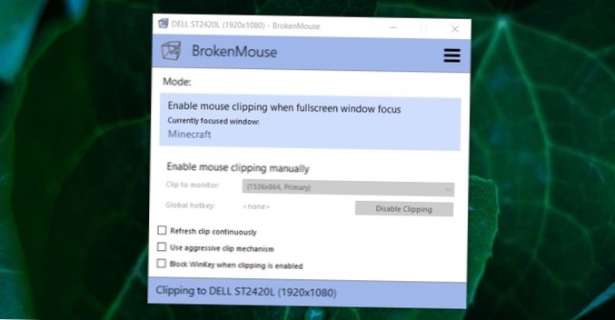 Cum să fixați mouse-ul pe marginea ecranului pe Windows 10