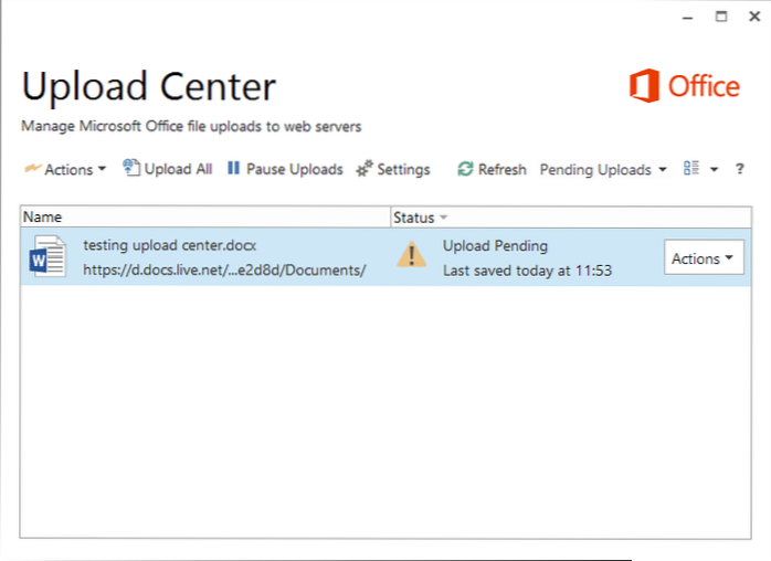 Come disattivare completamente il Centro di caricamento di Office 2013