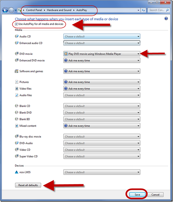 Jak skonfigurować autoodtwarzanie w Windows 7 i 10