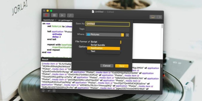 Cómo convertir un AppleScript en una aplicación en macOS