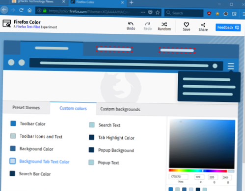How To Create A Custom Color Theme For Firefox