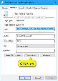 How To Create A Keyboard Shortcut For “Safely Remove Hardware” Option