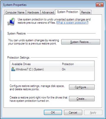 Cum se creează un punct de restaurare manuală a sistemului în Windows 7