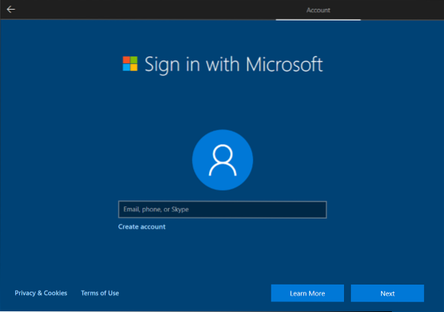 How To Create A Microsoft Account For Windows 10