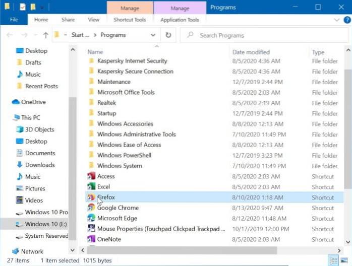 How To Create Keyboard Shortcuts For Programs In Windows 10