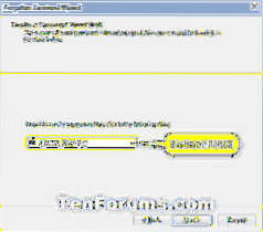 Hur man skapar lösenordsåterställning på USB-enhet i Windows 10