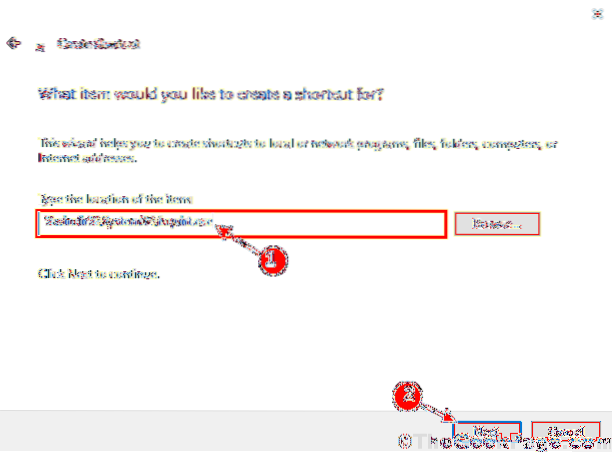 How to create shortcut to transfer file via Bluetooth in Windows 10
