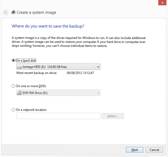 Cum să creați o imagine de sistem în Windows 10