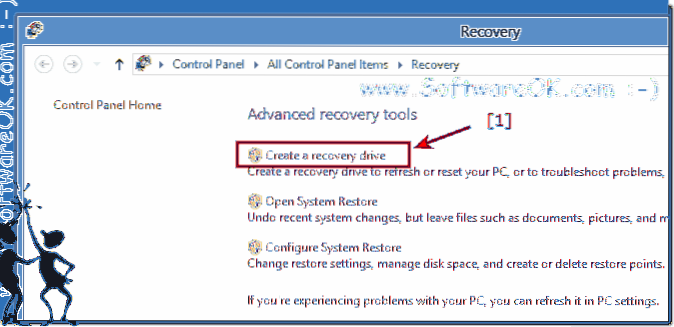 Cum să creați unitatea de recuperare Windows 8