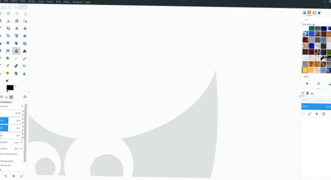 How to customize the Gimp interface on Linux