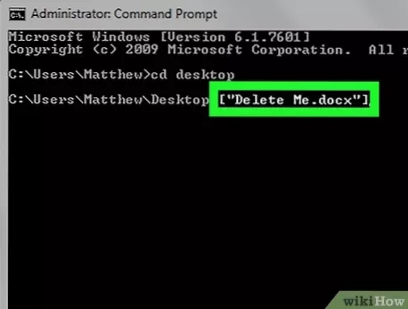 How To Delete A File From Command Prompt