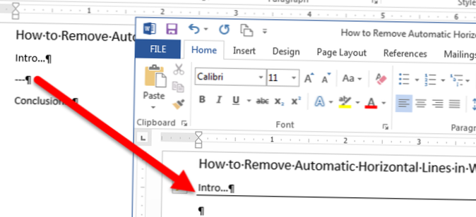How To Delete A Horizontal Line In MS Word