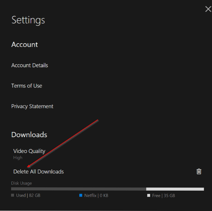 How To Delete Downloaded Netflix Contents From Windows 10