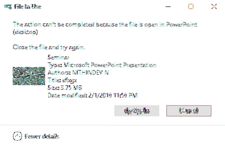 How to Delete Files (saying in use) on Windows 10