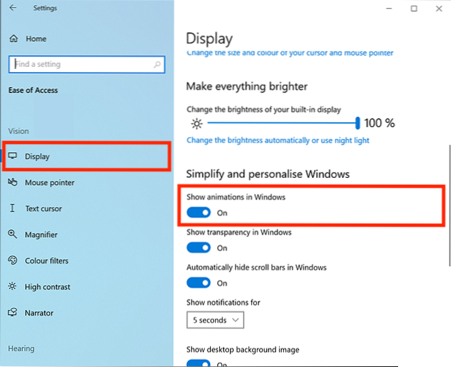 Como desativar todas as animações