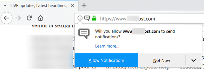 Como desativar o prompt “Permitir notificações” no Firefox