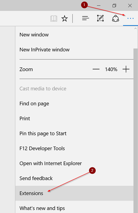 How To Disable And Uninstall Extensions In Edge In Windows 10