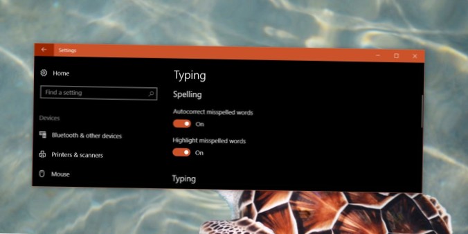 Cum să dezactivați corecția automată în aplicațiile Windows 10 UWP