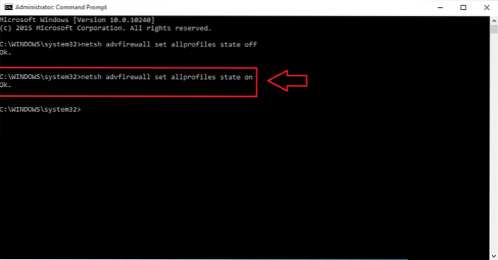 Como desativar / ativar o firewall do Windows por prompt de comando