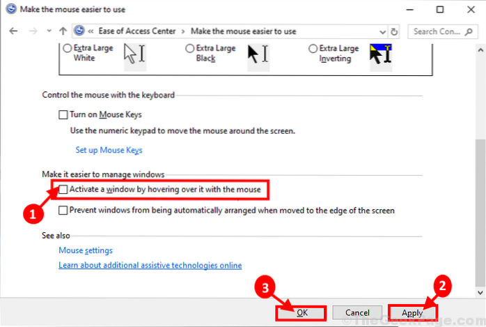 Slik deaktiverer du hover select i Windows 10