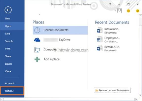 How To Disable Or Turn Off Start Screen In Office 2013