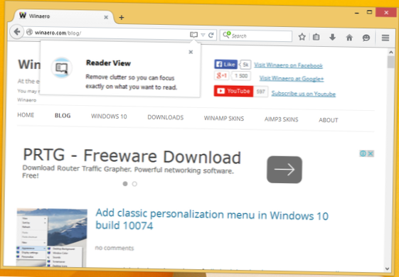How To Disable Reader Mode In Firefox