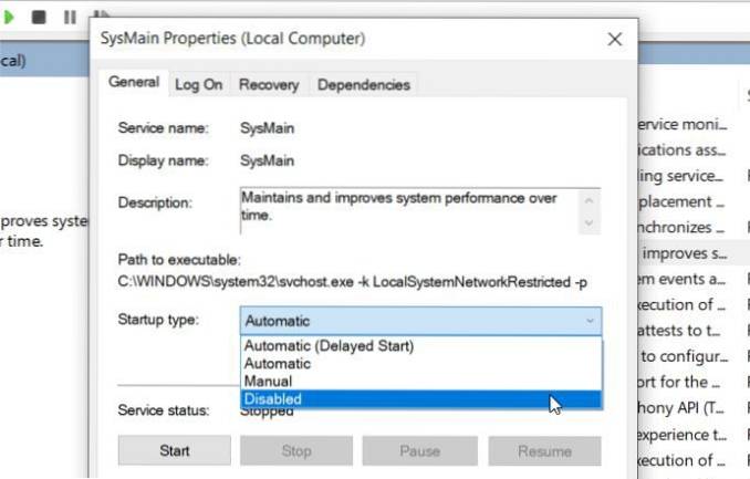 How to Disable Superfetch / SysMain in Windows 10