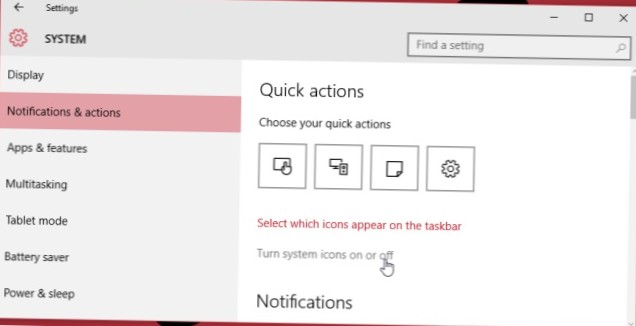 Sådan deaktiveres meddelelsespanelet i Windows 10