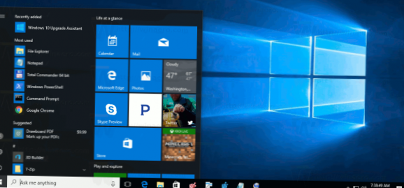 Jak wyłączyć funkcję automatycznego rozwijania menu Start w systemie Windows 10