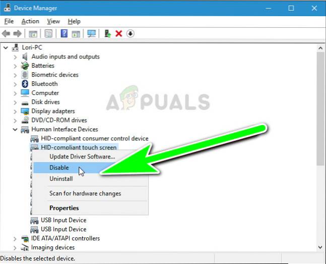 Jak zakázat dotykový vstup ve Windows 8