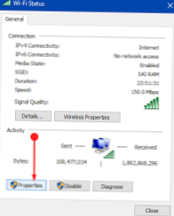Como desativar o WiFi quando conectado à LAN no Windows 10