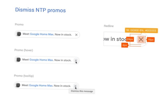 Come ignorare i messaggi promozionali nella pagina Nuova scheda di Chrome