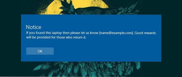 Come visualizzare un avviso personalizzato nella schermata di accesso di Windows 10