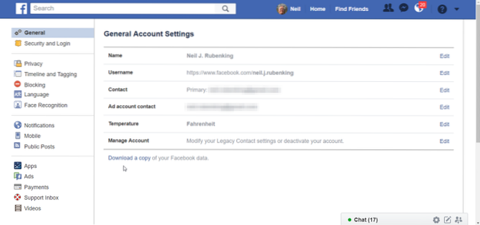 Comment télécharger toutes vos données Facebook, y compris les discussions et les photos