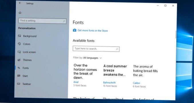 So laden Sie Schriftarten aus dem Microsoft Store in Windows 10 herunter