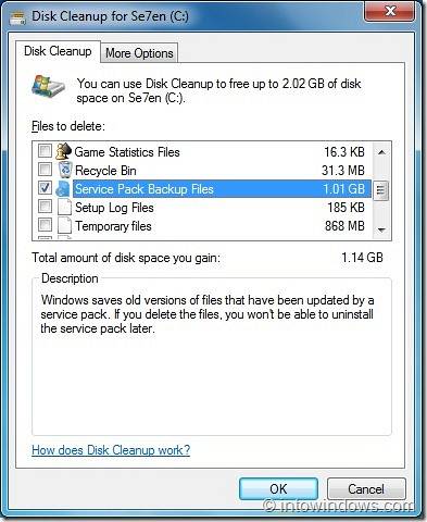 How To Easily Remove Windows 7 Service Pack 1 RTM Backup Files To Regain Lost Disk Space