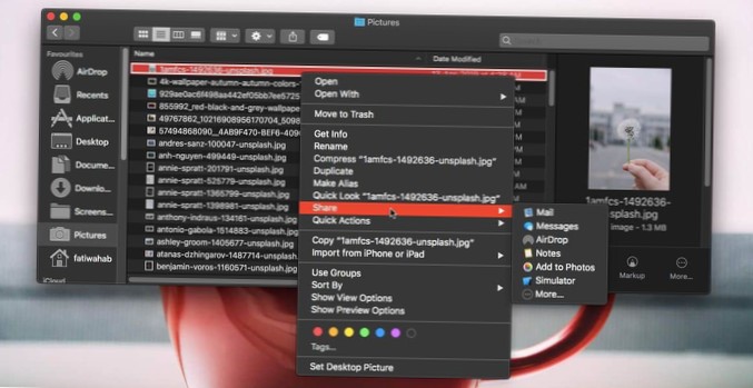How to edit the share menu options on macOS